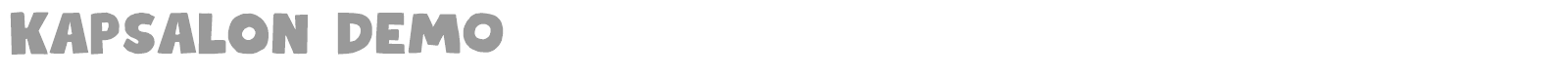 Kapsalon font preview
